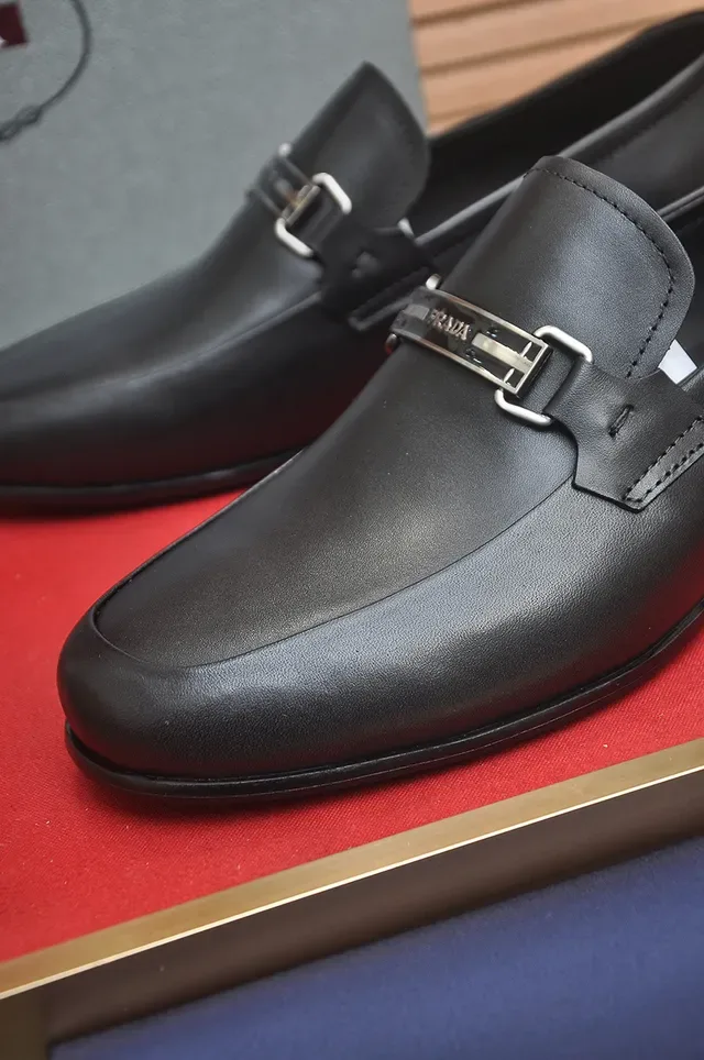 Prada Horsebit 1955 Black Leather Loafers 2