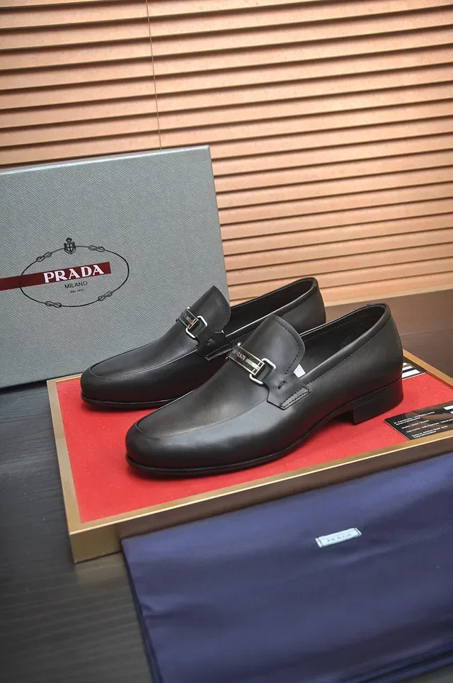 Prada Horsebit 1955 Black Leather Loafers 4