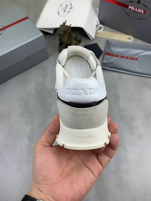 Prada Mesh and Suede Low-Top Lifestyle Sneakers 3