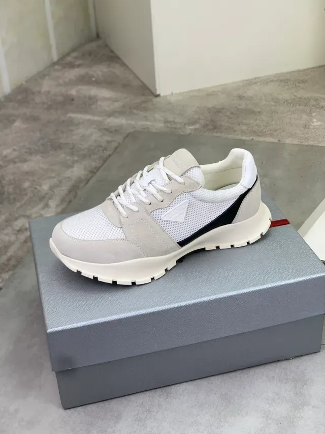 Prada Mesh and Suede Low-Top Lifestyle Sneakers 4