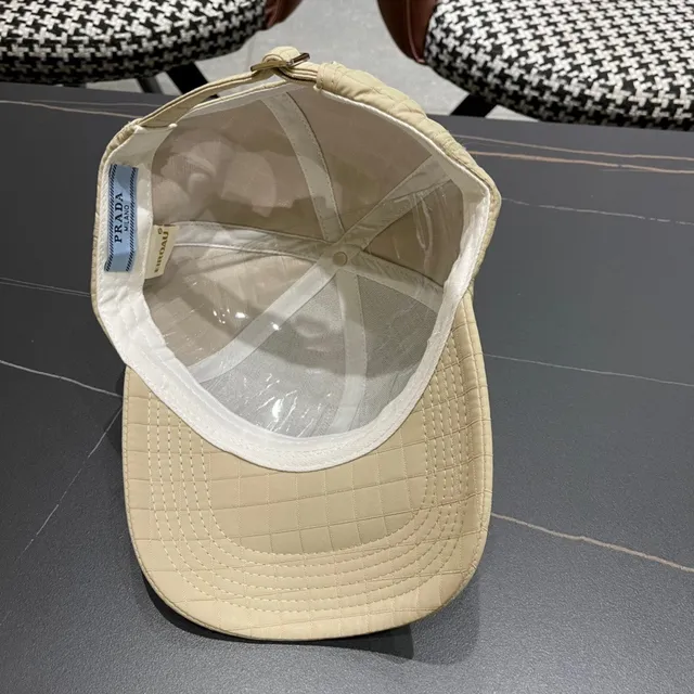 Prada Quilted Grid Baseball Cap 2