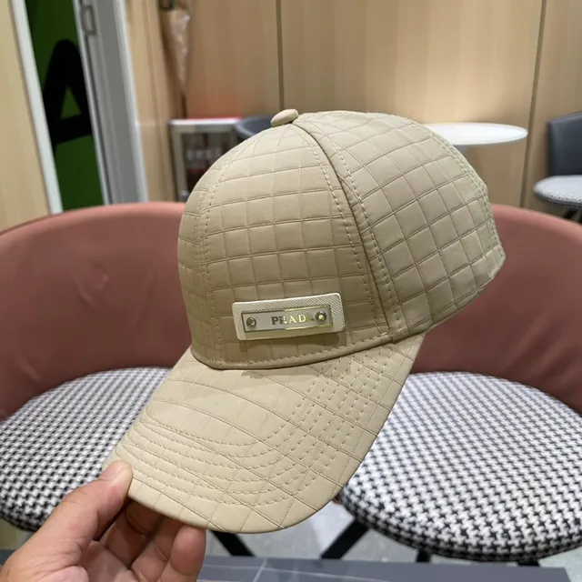 Prada Quilted Grid Baseball Cap 4