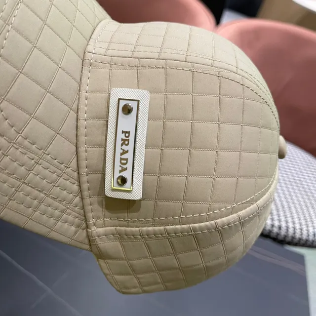 Prada Quilted Grid Baseball Cap 5