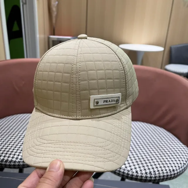 Prada Quilted Grid Baseball Cap 6