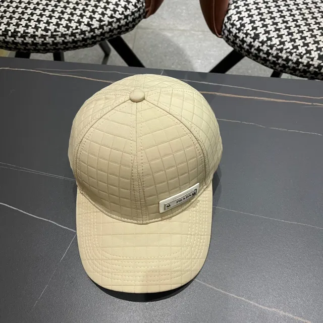 Prada Quilted Grid Baseball Cap 7