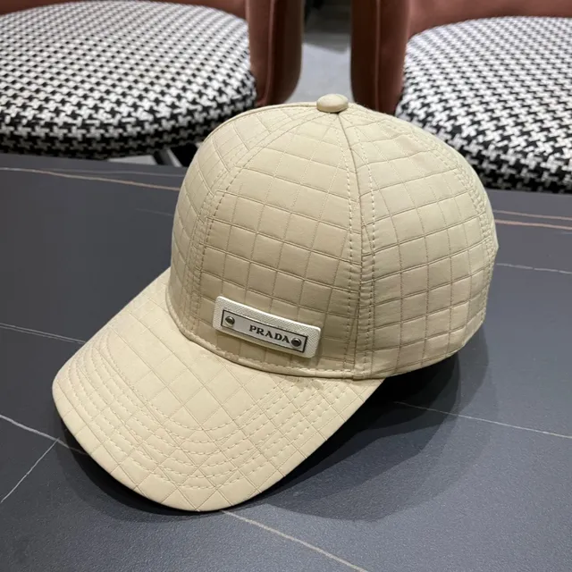 Prada Quilted Grid Baseball Cap 9