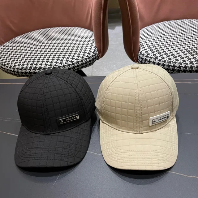 Prada Quilted Grid Baseball Cap 10