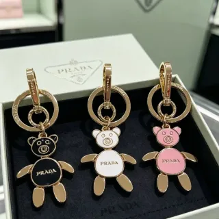 Prada Teddy Bear أسود ذهبي مينا سيليويت معدني سوار
