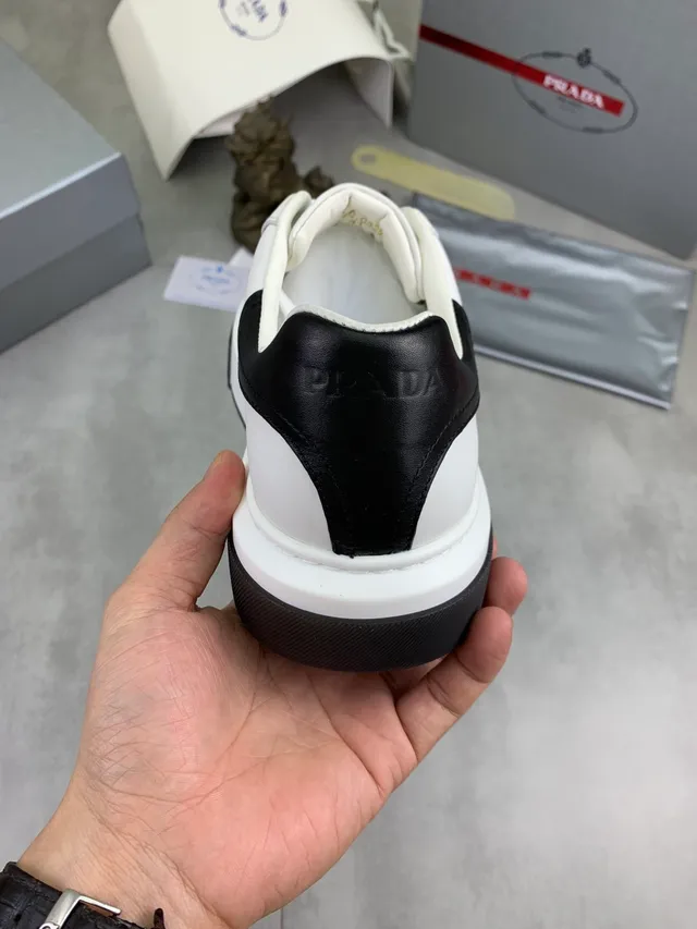 Prada White and Black Lifestyle Sneakers 4
