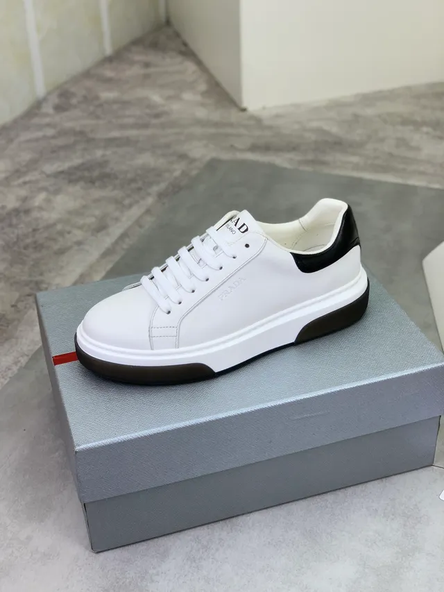 Prada White and Black Lifestyle Sneakers 5