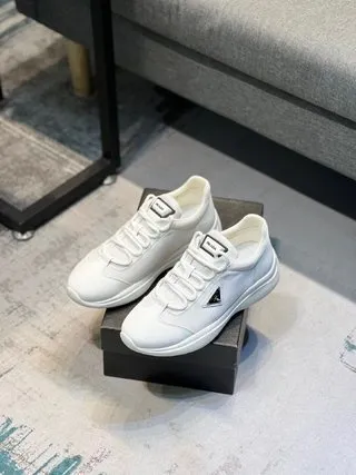 Prada White Low-Top Textile Upper Lifestyle Sneakers 6