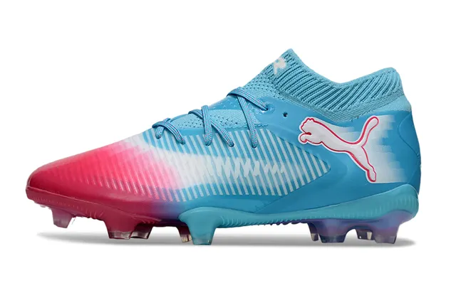 Puma Colorway Bleu Rose Dégradé Collet de Chaussette Semelle Ferme Chaussures de Football 7