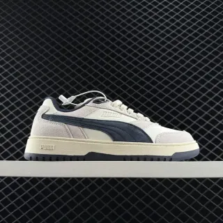 Puma Doublecourt Beige and Navy Lifestyle Sneakers
