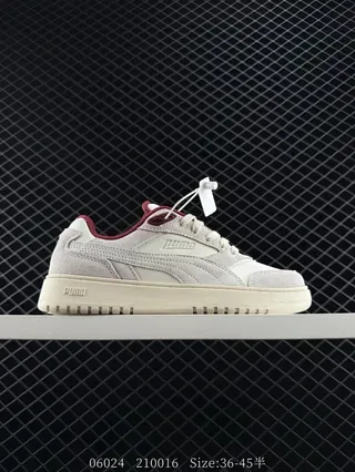 Puma Doublecourt Beige and Navy sneakers lifestyle 2