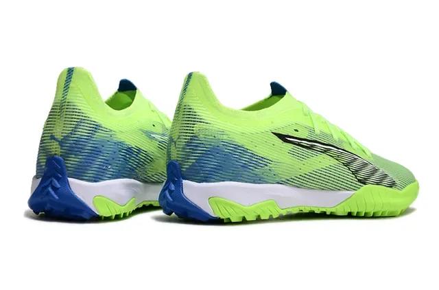 Puma Future Z Green Blue Knit Upper Molded Turf Outsole Sneakers 5