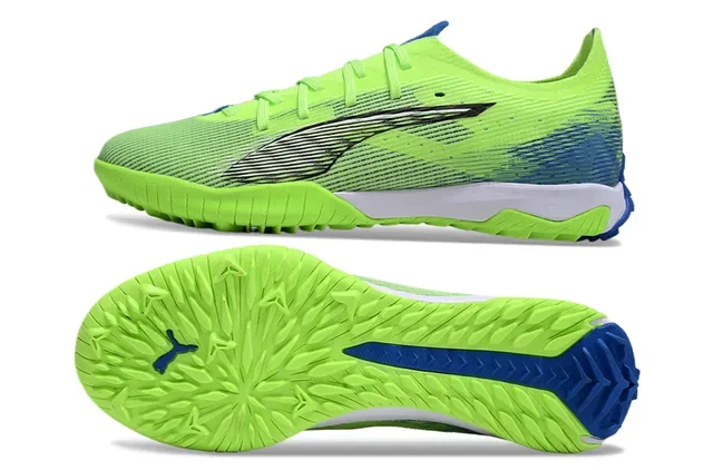 Puma Future Z Green Blue Knit Upper Molded Turf Outsole Sneakers 6
