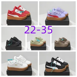 Puma Red White Platform Sole Padded Collar Lifestyle Sneakers