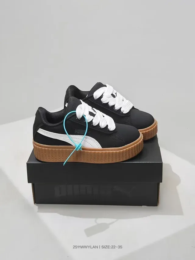 Puma Red White Platform Sole Padded Collar Lifestyle Sneakers 8