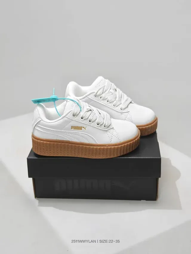 Puma Red White Platform Sole Padded Collar Lifestyle Sneakers 9