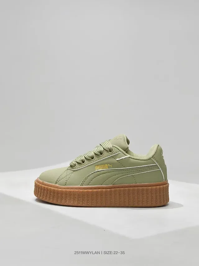 Puma Red White Platform Sole Padded Collar Lifestyle Sneakers 13