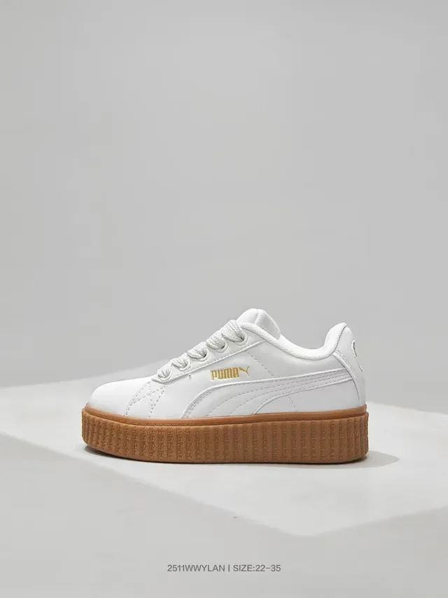 Puma Red White Platform Sole Padded Collar Lifestyle Sneakers 15