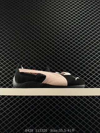 Puma Speedcat Chaussures Mary Jane en Daim Noir et Rose 2