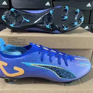 Puma Ultra Carbon Blue Purple Orange Firm-Ground Soccer Shoes