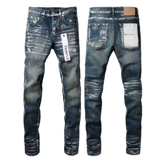 Purple Brand Distressed Bleached Slim-Fit Jeans