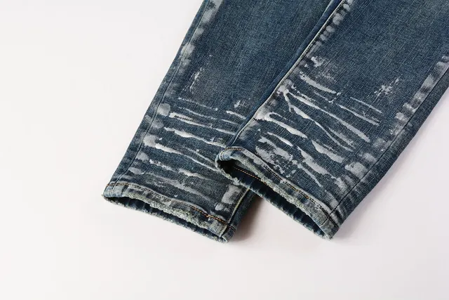 Purple Brand Distressed Bleached Slim-Fit Jeans 3