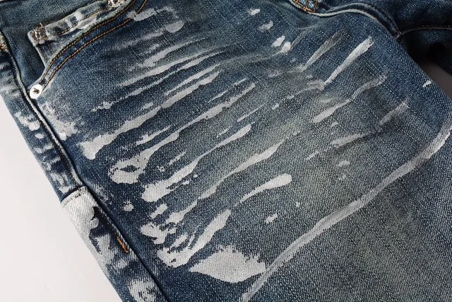 Purple Brand Distressed Bleached Slim-Fit Jeans 8