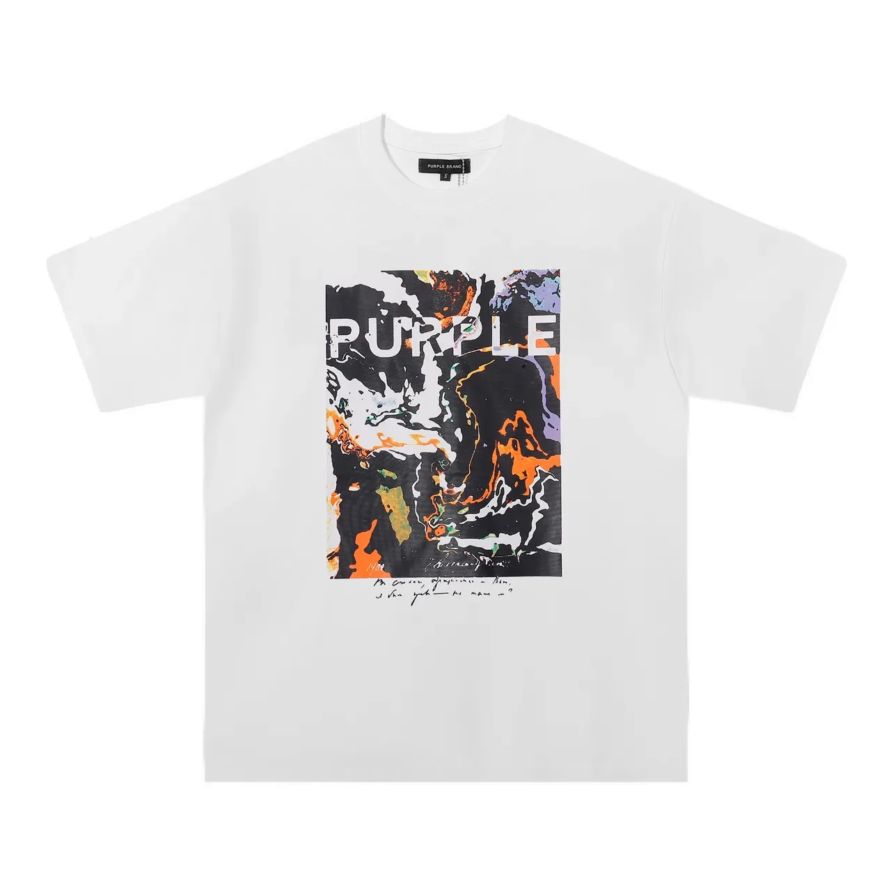 Purple Brand Oversized Abstract Graphic Print T-Shirt 4