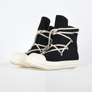 Rick Owens Geobasket Black and Cream Lifestyle Sneakers