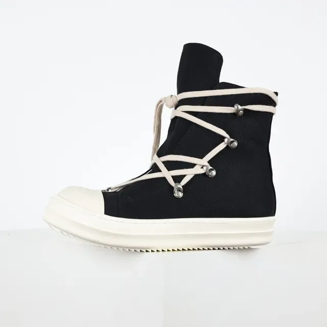 Rick Owens Geobasket Black and Cream Lifestyle Sneakers 9