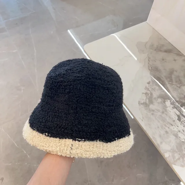 Saint Laurent Crystal Monogram Two-Tone Bouclé Bucket Hat 5