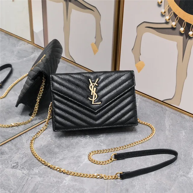 Saint Laurent Loulou Beige Quilted Chain Bag 10