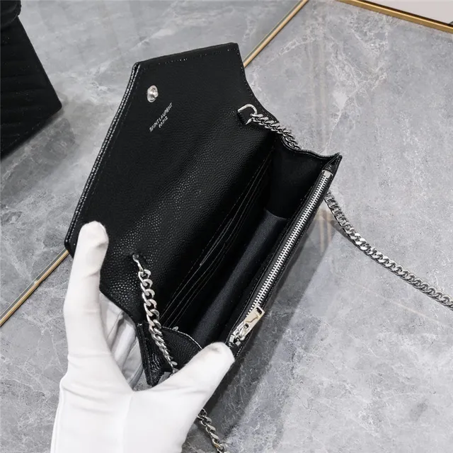 Saint Laurent Loulou Beige Quilted Chain Bag 11