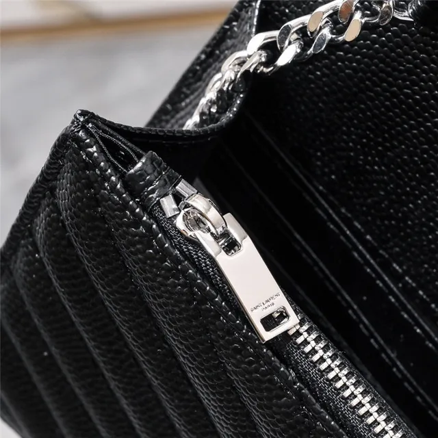Saint Laurent Loulou Beige Quilted Chain Bag 12