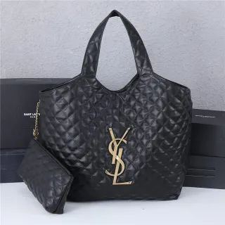 Saint Laurent Loulou Quilted Black Leather Tote Bag