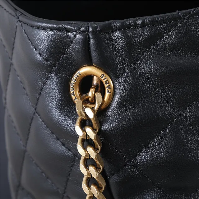 Saint Laurent Loulou Quilted Black Leather Tote Bag 12