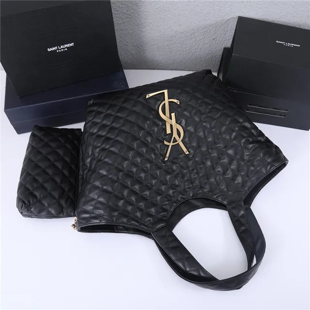 Saint Laurent Loulou Quilted Black Leather Tote Bag 15