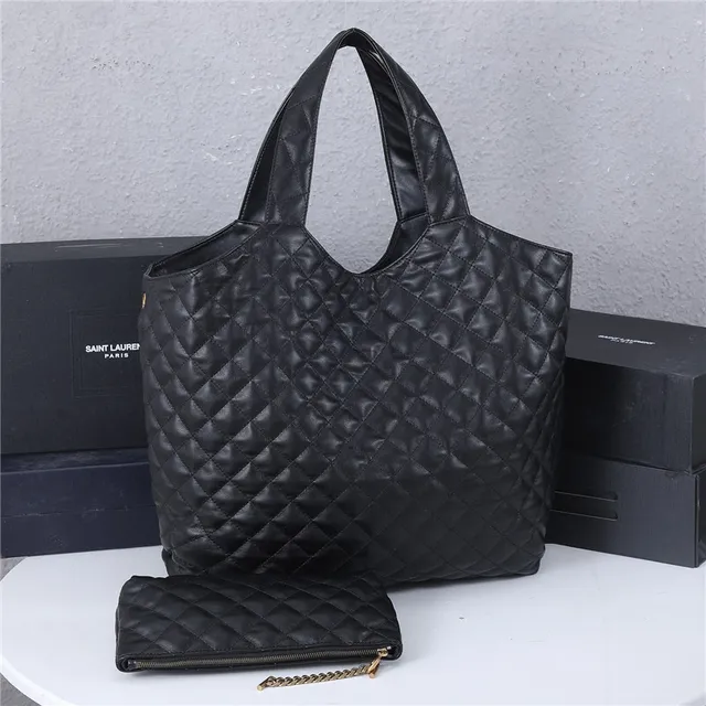 Saint Laurent Loulou Quilted Black Leather Tote Bag 16