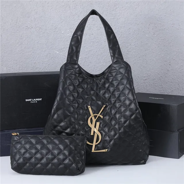 Saint Laurent Loulou Quilted Black Leather Tote Bag 18