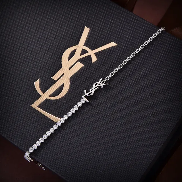 Saint Laurent OPYUM سوار سلسلة معدنية فضية 3