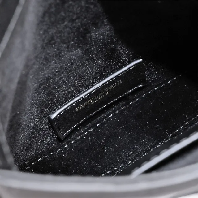 Saint Laurent 白金 结构皮革 YSL 米诺格勒姆 单肩包 2