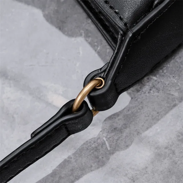 Saint Laurent 白金 结构皮革 YSL 米诺格勒姆 单肩包 5