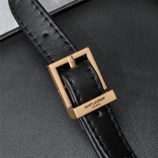 Saint Laurent 白金 结构皮革 YSL 米诺格勒姆 单肩包 6