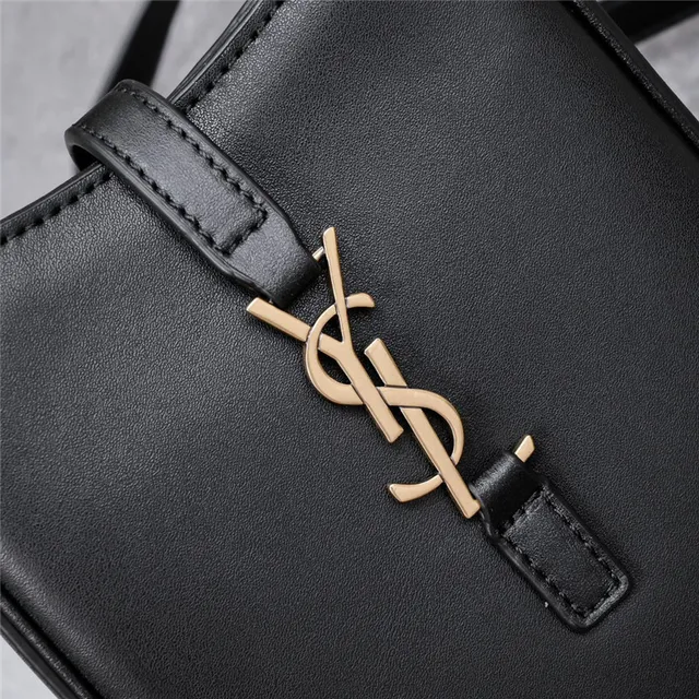 Saint Laurent 白金 结构皮革 YSL 米诺格勒姆 单肩包 7