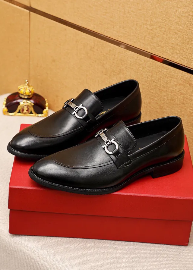 Salvatore Ferragamo Gancini Black Leather Horsebit Loafers 2