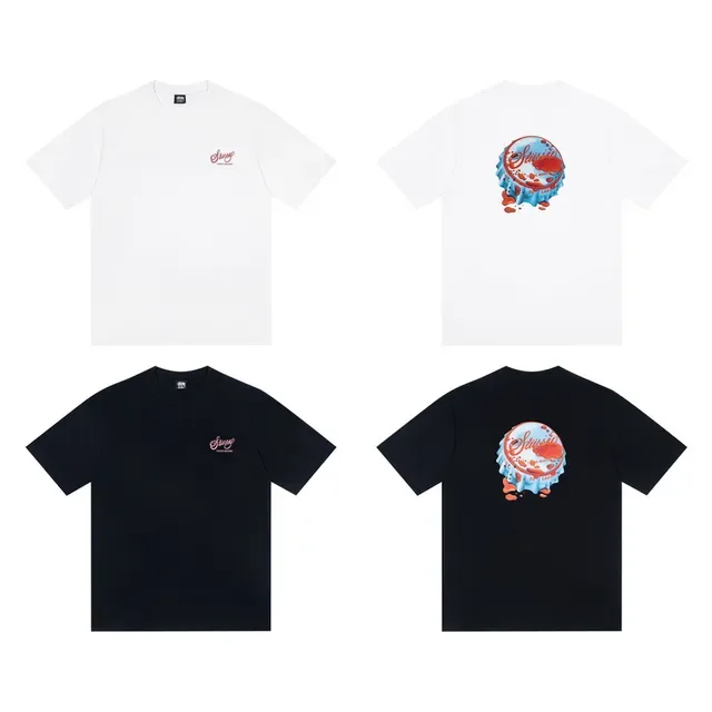 Stussy Stock Logo Bottle Cap Graphic T-Shirt 2