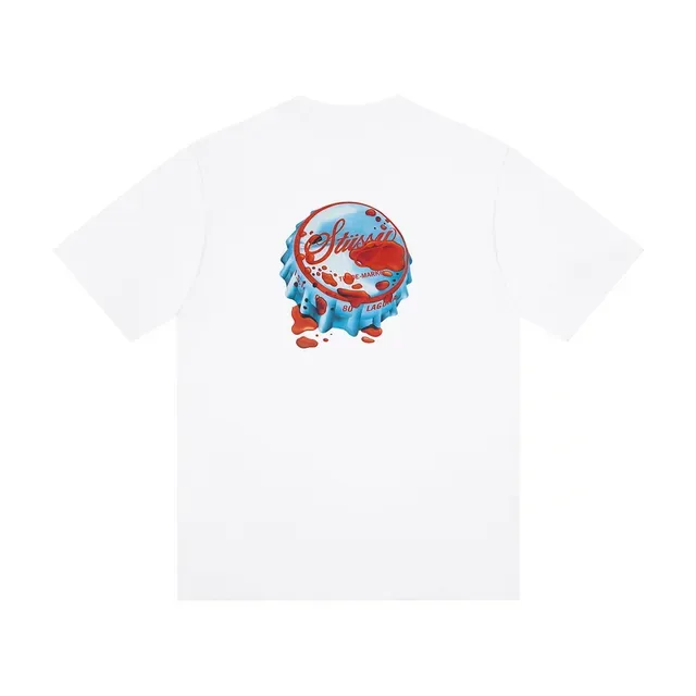 Stussy Stock Logo Bottle Cap Graphic T-Shirt 3